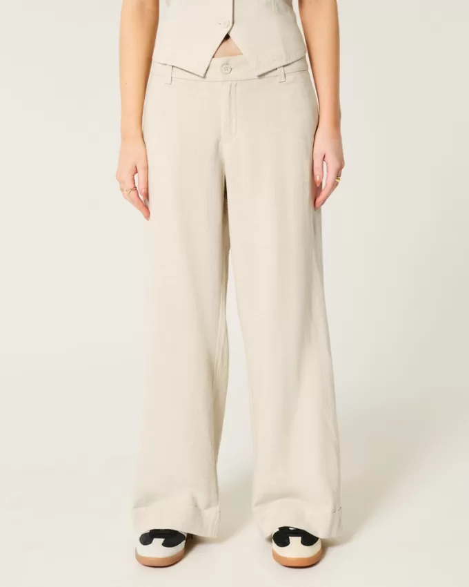 Hollister Livvy Low-Rise Wide-Leg Pants,Hollister Livvy Low-Rise Wide-Leg Pants Hollister Livvy Low-Rise Wide-Leg Pants,Hollister Livvy Low-Rise Wide-Leg Pants