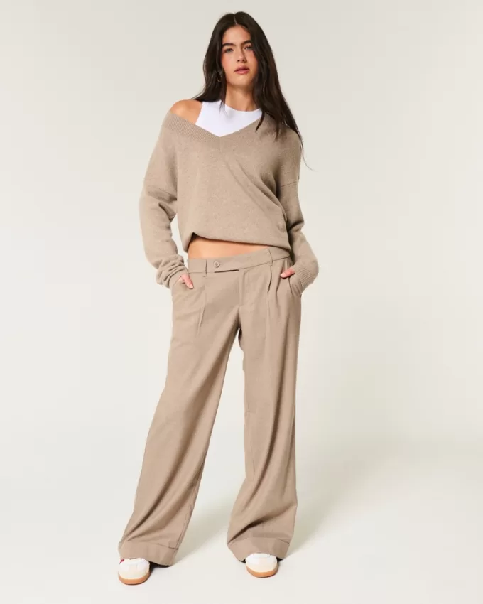 Hollister Livvy Low-rise Wide-Leg Pants,Hollister Livvy Low-rise Wide-Leg Pants