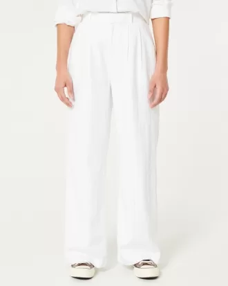 Hollister Livvy Ultra High-Rise Linen-Blend Wide-Leg Pants,Hollister Livvy Ultra High-Rise Linen-Blend Wide-Leg Pants
