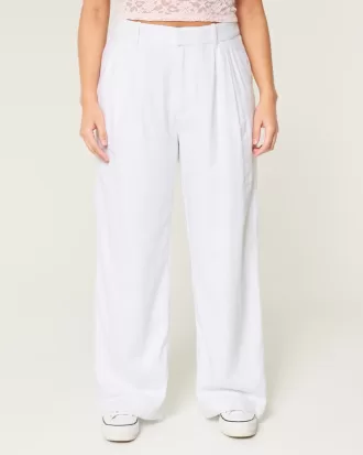 Hollister Livvy Ultra High-Rise Linen-Blend Wide-Leg Pants,Hollister Livvy Ultra High-Rise Linen-Blend Wide-Leg Pants