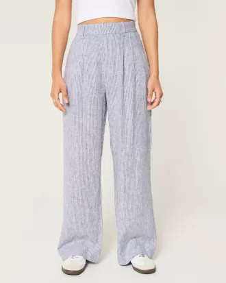 Hollister Livvy Ultra High-Rise Linen-Blend Wide-Leg Pants,Hollister Livvy Ultra High-Rise Linen-Blend Wide-Leg Pants