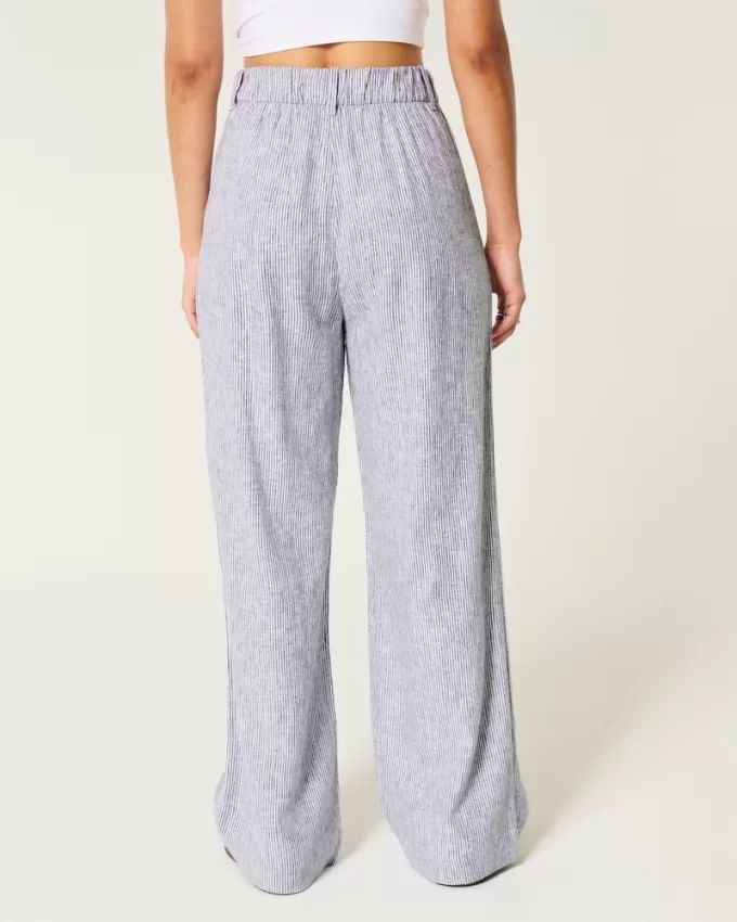 Hollister Livvy Ultra High-Rise Linen-Blend Wide-Leg Pants,Hollister Livvy Ultra High-Rise Linen-Blend Wide-Leg Pants Hollister Livvy Ultra High-Rise Linen-Blend Wide-Leg Pants,Hollister Livvy Ultra High-Rise Linen-Blend Wide-Leg Pants