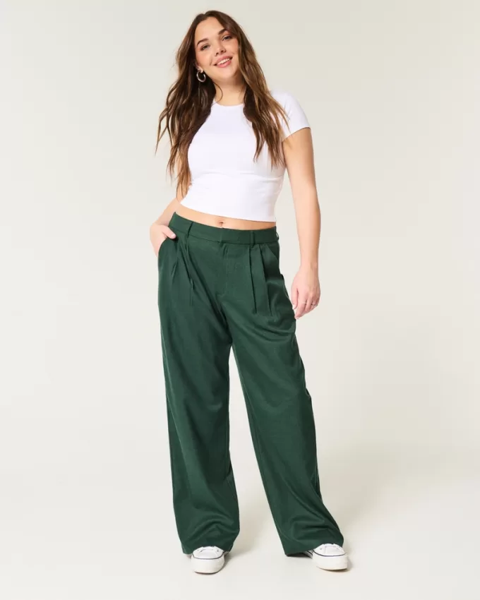 Hollister Livvy Ultra High-Rise Wide-Leg Pants,Hollister Livvy Ultra High-Rise Wide-Leg Pants