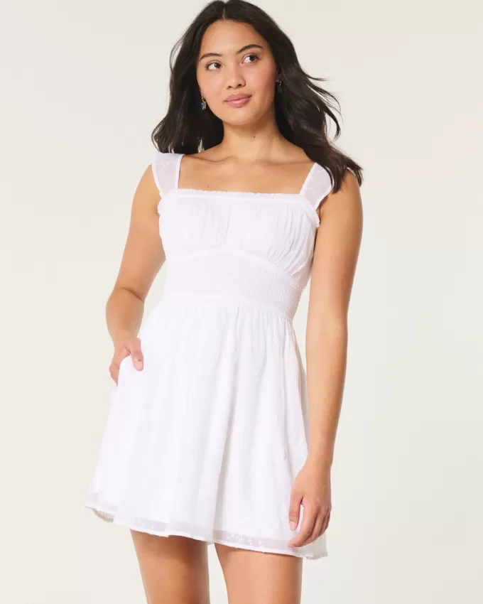 Hollister Saidie Chiffon Flutter Sleeve Mini Dress,Hollister Saidie Chiffon Flutter Sleeve Mini Dress