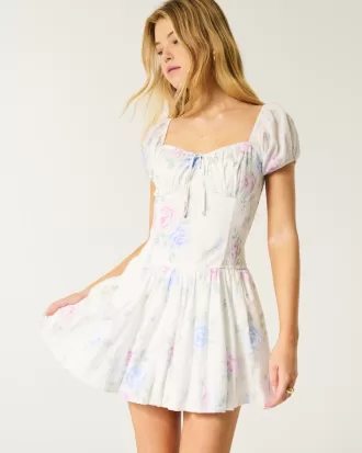 Hollister Sofia Drop-Waist Bubble Skort Dress,Hollister Sofia Drop-Waist Bubble Skort Dress