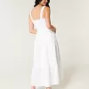Hollister Sofia Side-Smocked Eyelet Maxi Dress,Hollister Sofia Side-Smocked Eyelet Maxi Dress