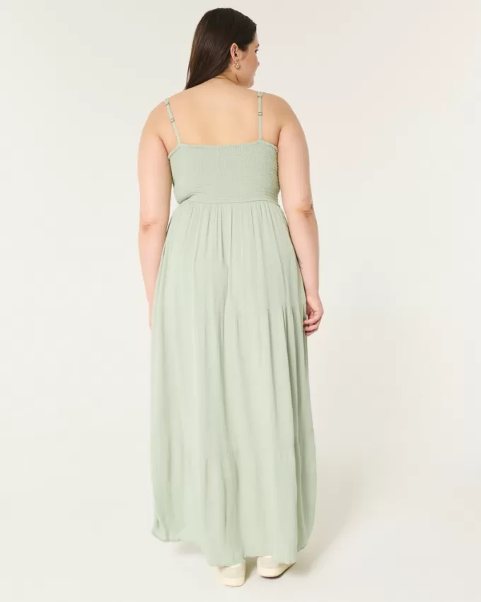 Hollister Sofia Side-Smocked Maxi Dress,Hollister Sofia Side-Smocked Maxi Dress