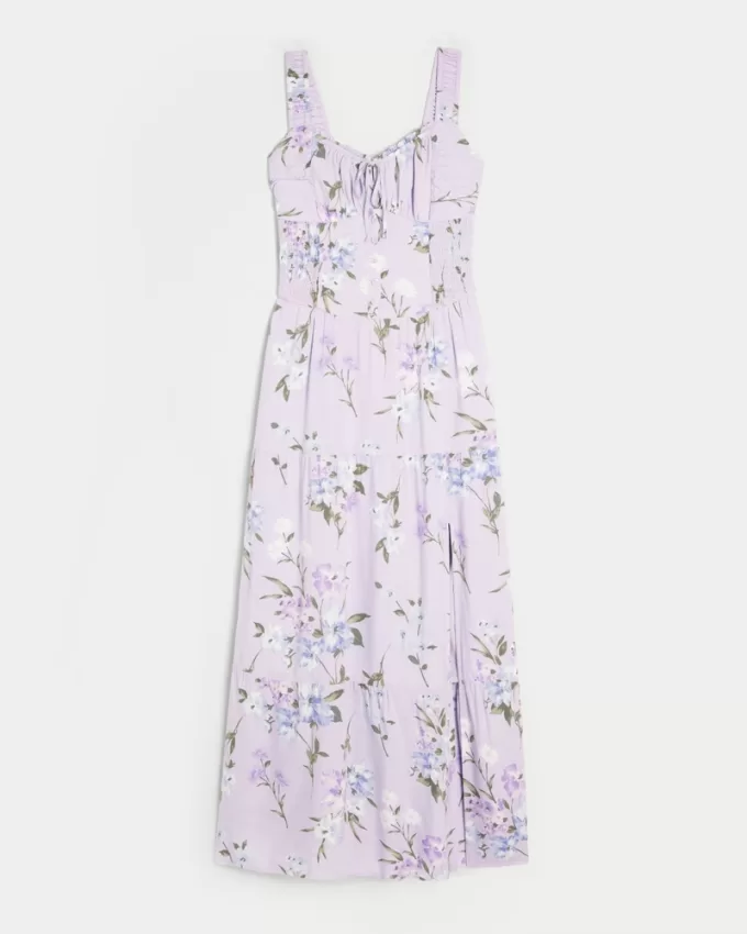 Hollister Sofia Side-Smocked Maxi Dress,Hollister Sofia Side-Smocked Maxi Dress