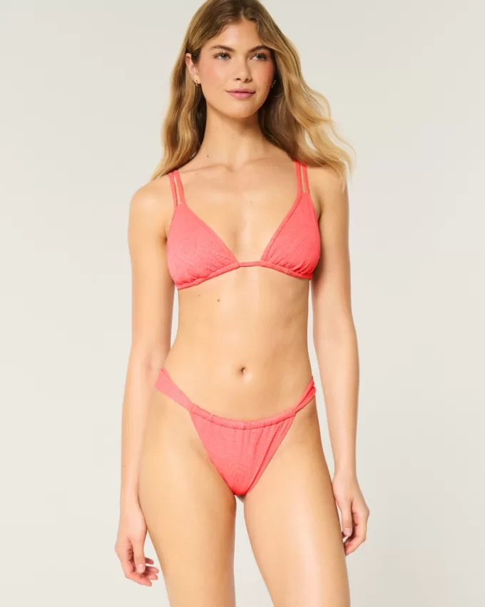 Jacquard Skinny Strap Cheekiest Bikini Bottom,Jacquard Skinny Strap Cheekiest Bikini Bottom