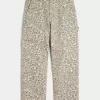 Leopard Print Baggy Painter Jeans,Leopard Print Baggy Painter Jeans