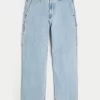 Light Wash Baggy Painter Jeans,Light Wash Baggy Painter Jeans