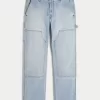 Light Wash Loose Carpenter Jeans,Light Wash Loose Carpenter Jeans
