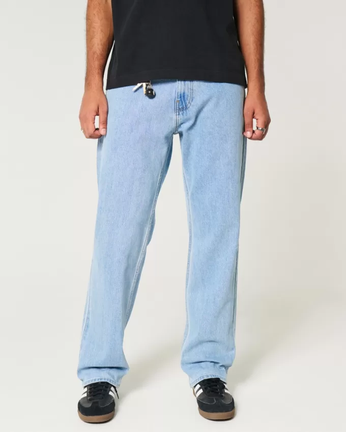 Light Wash Loose Jeans,Light Wash Loose Jeans