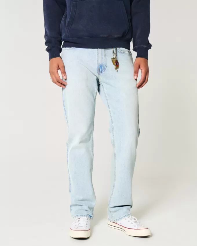 Light Wash Straight Jeans,Light Wash Straight Jeans