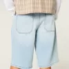 Light Wash Super Baggy Denim Shorts,Light Wash Super Baggy Denim Shorts