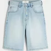 Light Wash Super Baggy Denim Shorts,Light Wash Super Baggy Denim Shorts