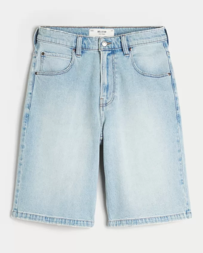 Light Wash Super Baggy Denim Shorts,Light Wash Super Baggy Denim Shorts