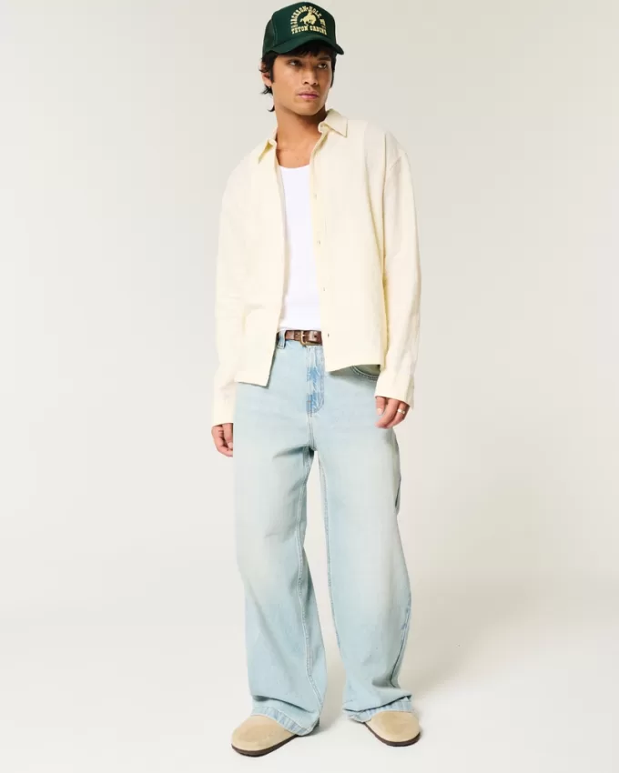 Light Wash Super Baggy Jeans,Light Wash Super Baggy Jeans