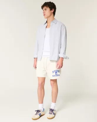 Linen-Blend Button-Through Shirt,Linen-Blend Button-Through Shirt