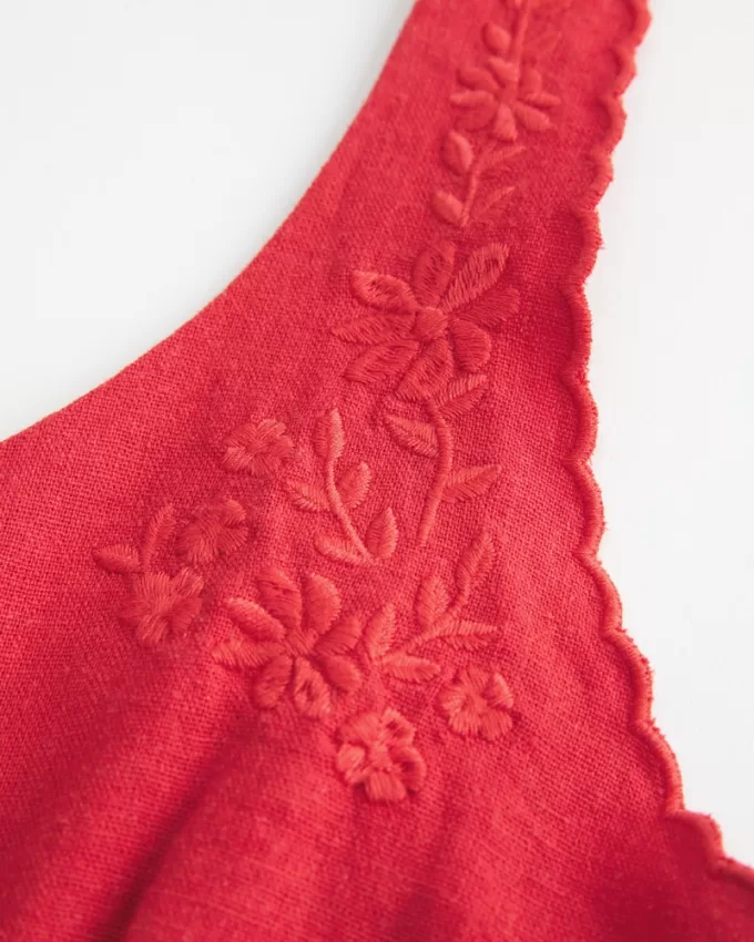 Linen Blend Button-Through Top,Linen Blend Button-Through Top