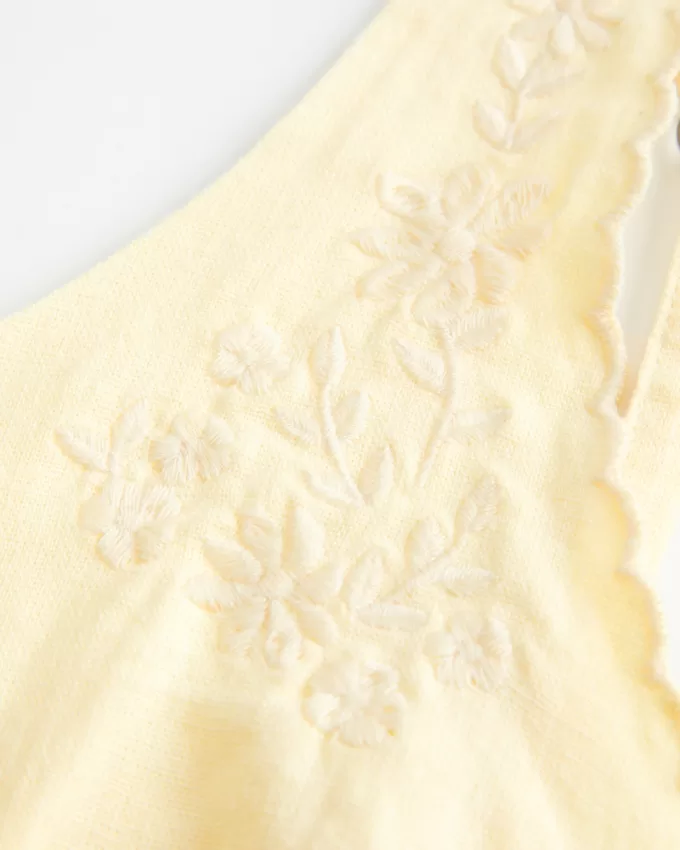 Linen Blend Button-Through Top,Linen Blend Button-Through Top