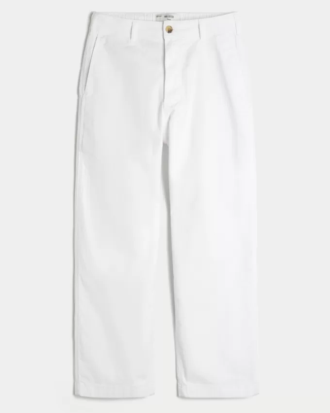 Linen-Blend Flex-Waist Baggy Pants,Linen-Blend Flex-Waist Baggy Pants