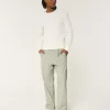 Linen-Blend Flex-Waist Baggy Pants,Linen-Blend Flex-Waist Baggy Pants