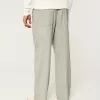 Linen-Blend Flex-Waist Baggy Pants,Linen-Blend Flex-Waist Baggy Pants