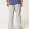 Linen-Blend Flex-Waist Baggy Pants,Linen-Blend Flex-Waist Baggy Pants