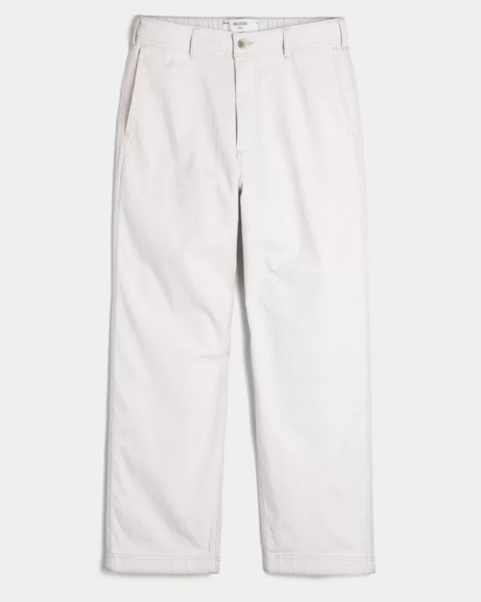 Linen-Blend Flex-Waist Baggy Pants,Linen-Blend Flex-Waist Baggy Pants