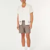 Linen-Blend Jogger Shorts 7″,Linen-Blend Jogger Shorts 7″