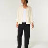 Linen-Blend Loose Pull-On Pants,Linen-Blend Loose Pull-On Pants