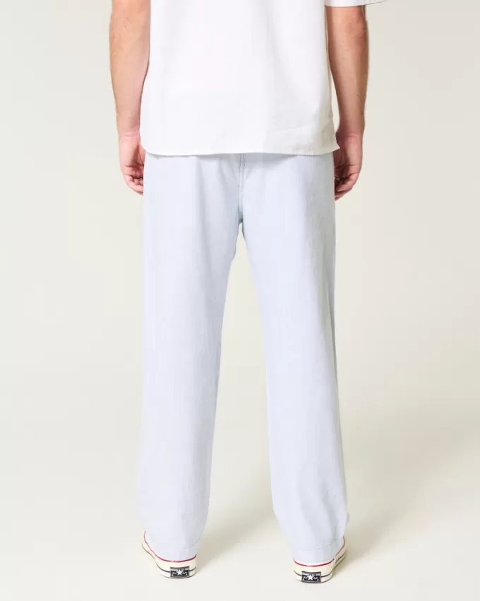 Linen-Blend Loose Pull-On Pants,Linen-Blend Loose Pull-On Pants