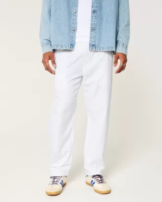 Linen-Blend Loose Pull-On Pants,Linen-Blend Loose Pull-On Pants