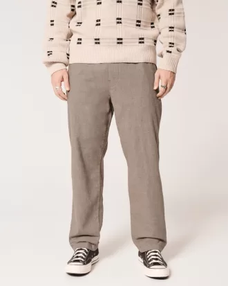 Linen-Blend Loose Pull-On Pants,Linen-Blend Loose Pull-On Pants