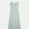 Linen-Blend Open-Back Slip Midi Dress,Linen-Blend Open-Back Slip Midi Dress