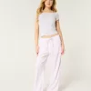 Linen-Blend Pull-On Baggy Pants,Linen-Blend Pull-On Baggy Pants