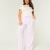 Linen-Blend Pull-On Baggy Pants,Linen-Blend Pull-On Baggy Pants