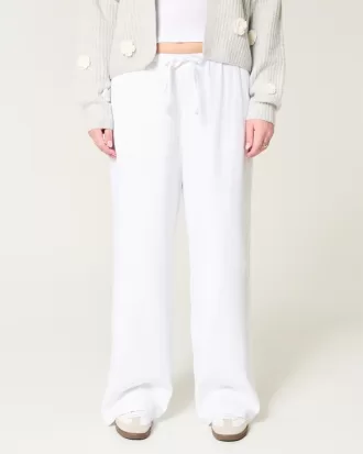 Linen-Blend Pull-On Baggy Pants,Linen-Blend Pull-On Baggy Pants
