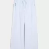 Linen-Blend Pull-On Baggy Pants,Linen-Blend Pull-On Baggy Pants