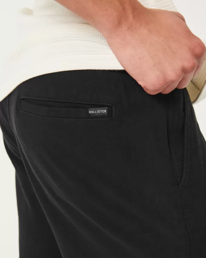 Linen-Blend Pull-On Shorts 7″,Linen-Blend Pull-On Shorts 7″