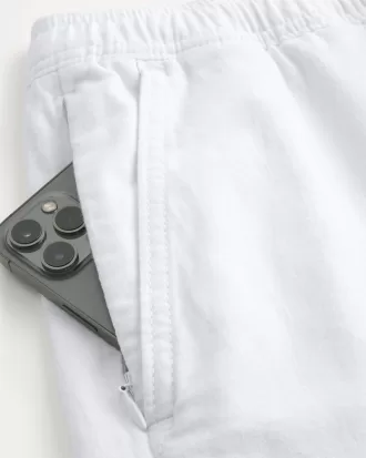 Linen-Blend Pull-On Shorts 7″,Linen-Blend Pull-On Shorts 7″