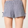 Linen-Blend Side Bow Soft Shorts,Linen-Blend Side Bow Soft Shorts
