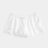 Linen-Blend Side Bow Soft Shorts,Linen-Blend Side Bow Soft Shorts