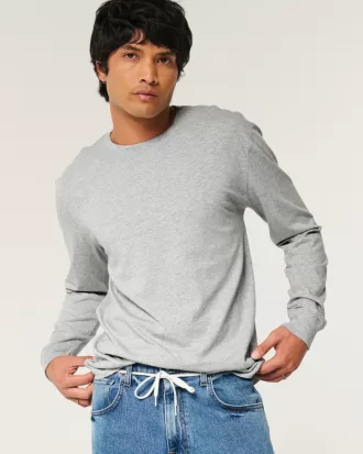 Long-Sleeve Cotton Crew T-Shirt,Long-Sleeve Cotton Crew T-Shirt