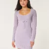 Long-Sleeve Crochet-Style Mini Dress,Long-Sleeve Crochet-Style Mini Dress Long-Sleeve Crochet-Style Mini Dress,Long-Sleeve Crochet-Style Mini Dress