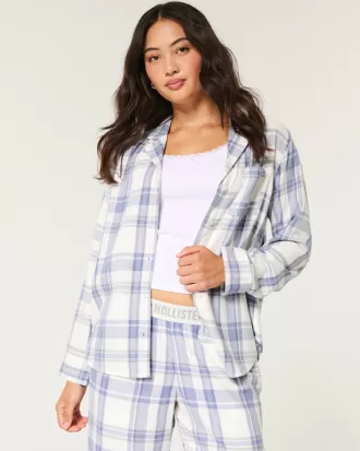 Long-Sleeve Flannel Pajama Top,Long-Sleeve Flannel Pajama Top