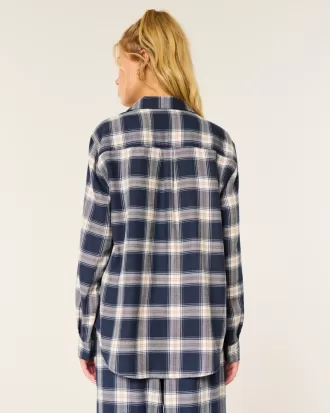 Long-Sleeve Flannel Pajama Top,Long-Sleeve Flannel Pajama Top