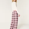 Long-Sleeve Graphic Tee & Flannel Pajama Pants Set,Long-Sleeve Graphic Tee & Flannel Pajama Pants Set