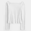 Long-Sleeve Off-the-Shoulder Top,Long-Sleeve Off-the-Shoulder Top